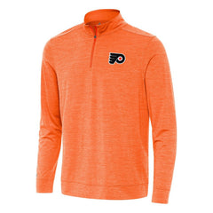 Philadelphia Flyers Antigua Bright Quarter-Zip Top Heather Orange