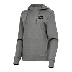 Philadelphia Flyers Antigua Women's Justice Pullover Hoodie Heather Black