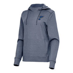 St. Louis Blues Antigua Women's Justice Pullover Hoodie Heather Navy