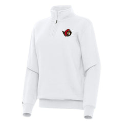 Ottawa Senators Antigua Women's Victory Quarter-Zip Sweatshirt White