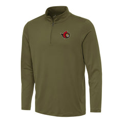 Ottawa Senators Antigua Reprocess Quarter-Zip Top Olive