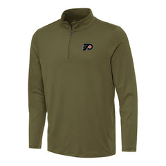Philadelphia Flyers Antigua Reprocess Quarter-Zip Top Olive