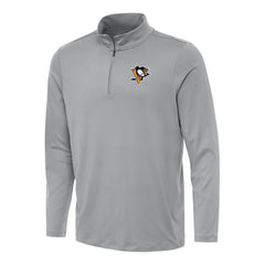 Pittsburgh Penguins Antigua Reprocess Quarter-Zip Top Gray