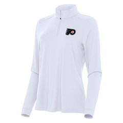 Philadelphia Flyers Antigua Women's Intent Quarter-Zip Top White