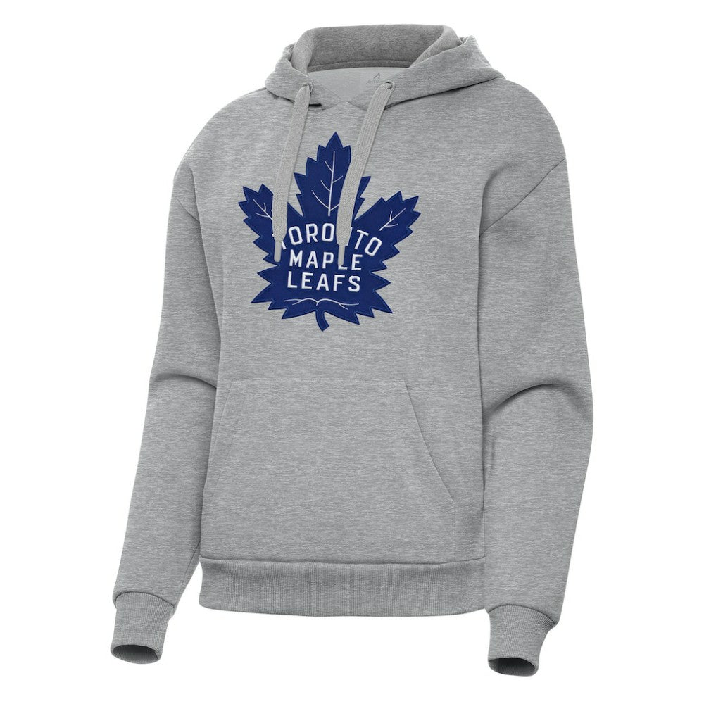 Toronto Maple Leafs Antigua Women's Victory Pullover Hoodie Heather Gray