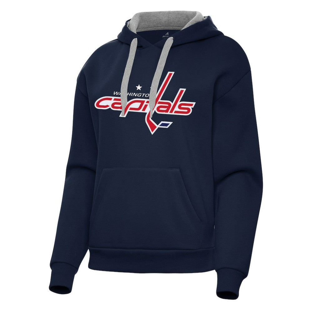 Washington Capitals Antigua Women's Victory Pullover Hoodie Navy