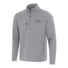 Washington Capitals Antigua Insider Quarter-Zip Top Gray