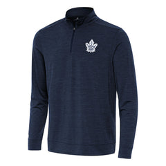 Toronto Maple Leafs Antigua Bright Quarter-Zip Top Heather Navy