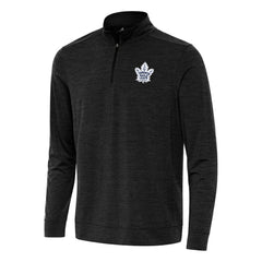 Toronto Maple Leafs Antigua Bright Quarter-Zip Top Heather Black