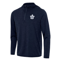 Toronto Maple Leafs Antigua Tidy Quarter-Zip Hoodie Heather Navy