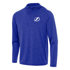 Tampa Bay Lightning Antigua Tidy Quarter-Zip Hoodie Heather Royal