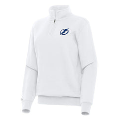 Tampa Bay Lightning Antigua Women's Victory Quarter-Zip Sweatshirt White