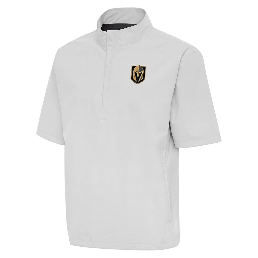 Vegas Golden Knights Antigua Brisk Quarter-Zip Windbreaker Heather Gray