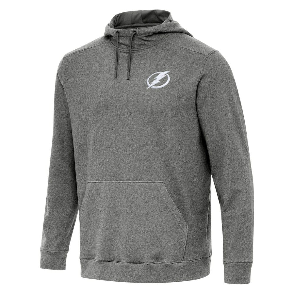 Tampa Bay Lightning Antigua Cloud Pullover Hoodie Heather Black