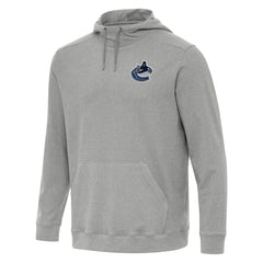 Vancouver Canucks Antigua Cloud Pullover Hoodie Heather Gray