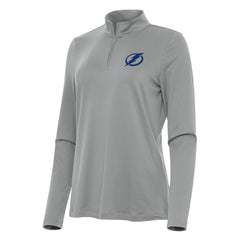 Tampa Bay Lightning Antigua Women's Reprocess Quarter-Zip Top Gray