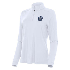 Toronto Maple Leafs Antigua Women's Intent Quarter-Zip Top White