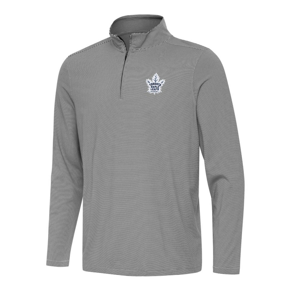 Toronto Maple Leafs Antigua Twine Quarter-Zip Top Black
