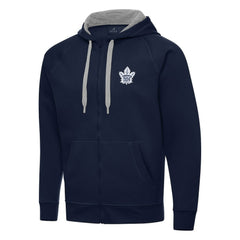Toronto Maple Leafs Antigua Big & Tall Victory Full-Zip Hoodie Navy