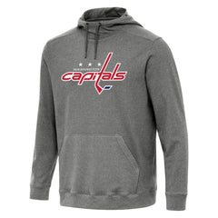 Washington Capitals Antigua Cloud Pullover Hoodie Heather Black