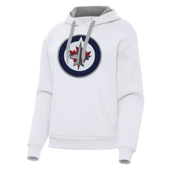 Winnipeg Jets Antigua Women's Victory Pullover Hoodie White
