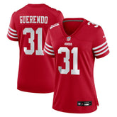 Isaac Guerendo San Francisco 49ers Women's Team Game Jersey - Scarlet | Nike outlet