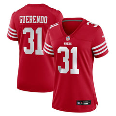 Isaac Guerendo San Francisco 49ers Women's Team Game Jersey - Scarlet | Nike outlet