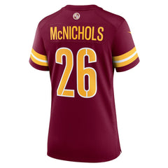 Jeremy McNichols Washington Commanders Women's Team Game Jersey - Burgundy | Nike cheap