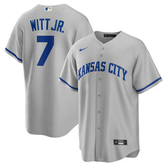 Bobby Witt Jr. Kansas City Royals Road Replica Jersey - Gray | Nike