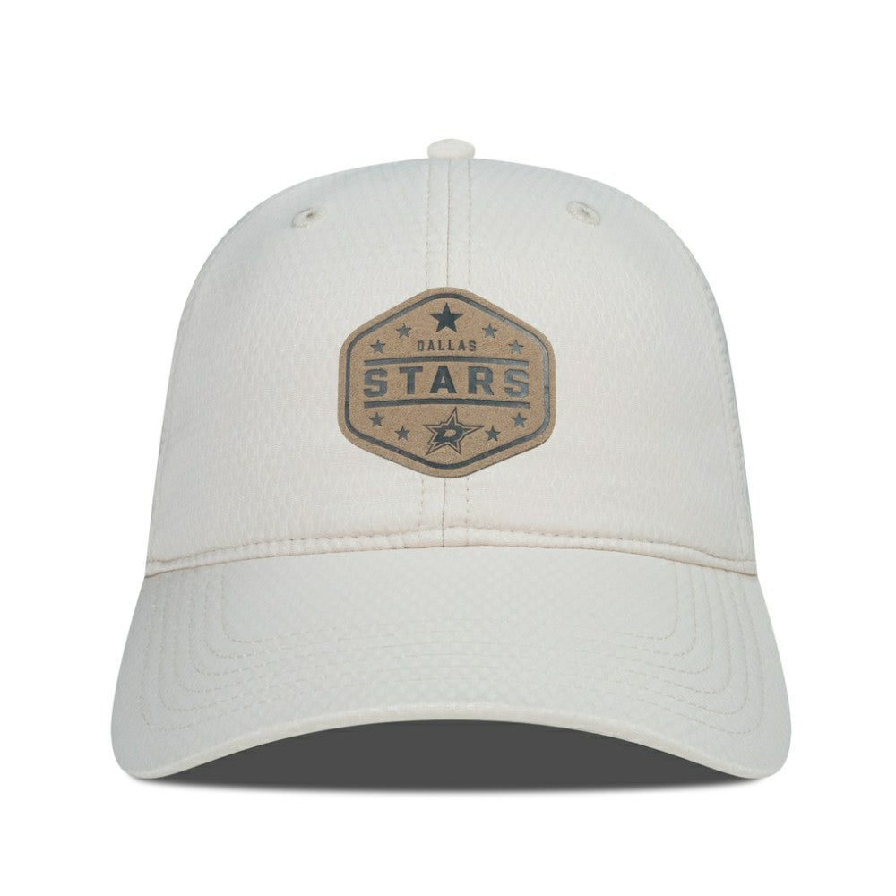 Dallas Stars Men's Levelwear Faux Leather Patch Unstructured Adjustable Hat Cream