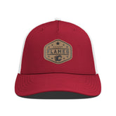Calgary Flames Men's Levelwear Faux Leather Patch Structured Adjustable Hat Red