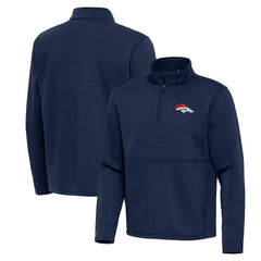 Denver Broncos Antigua Twist Quarter-Zip Pullover Jacket - Navy cheap