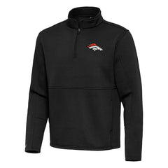 Denver Broncos Antigua Twist Quarter-Zip Pullover Jacket - Black for sale