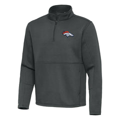 Denver Broncos Antigua Twist Quarter-Zip Pullover Jacket - Pewter outlet