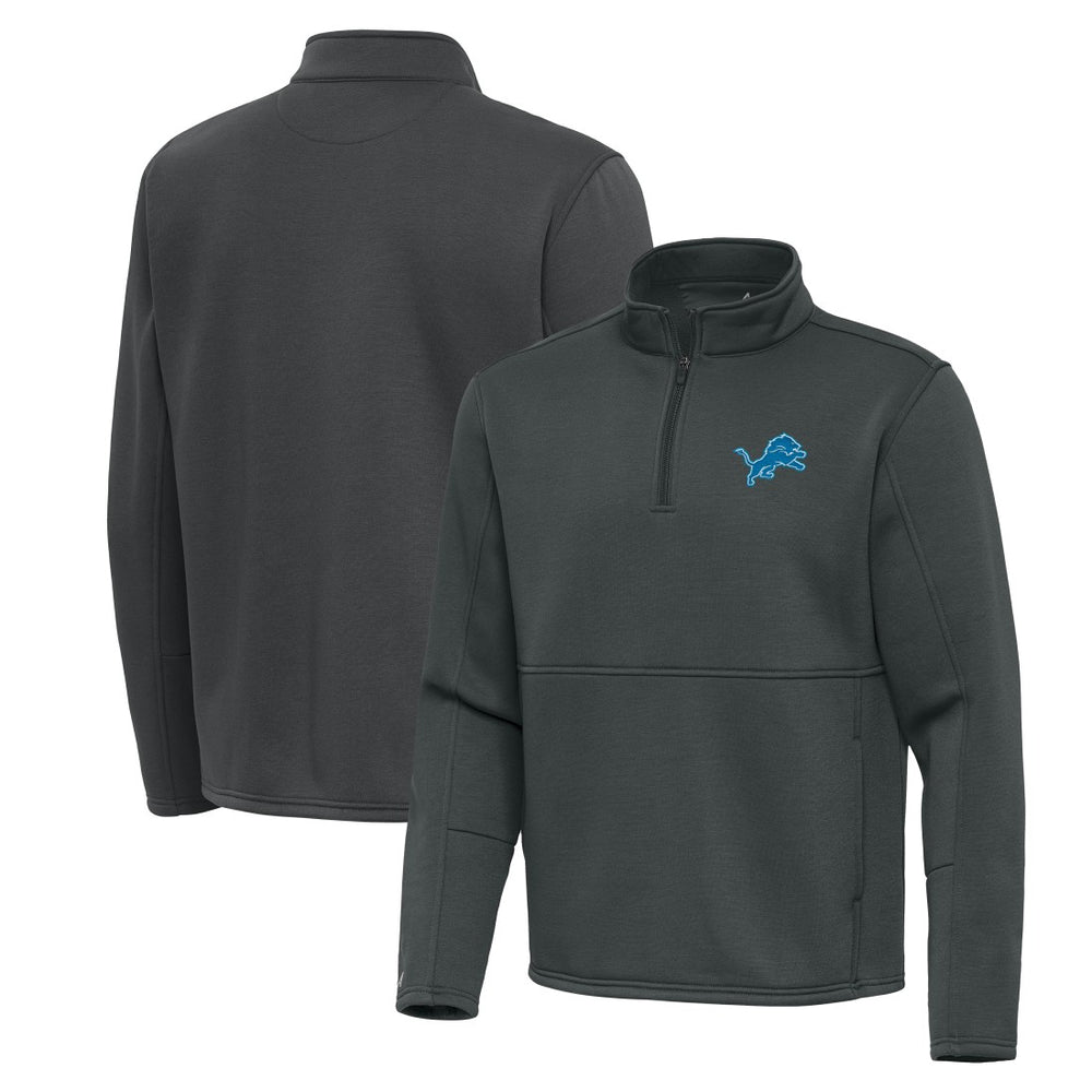 Detroit Lions Antigua Twist Quarter-Zip Pullover Jacket - Pewter outlet