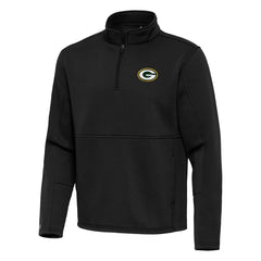 Green Bay Packers Antigua Twist Quarter-Zip Pullover Jacket - Black outlet