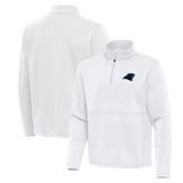 Carolina Panthers Antigua Twist Quarter-Zip Pullover Jacket - White on sale