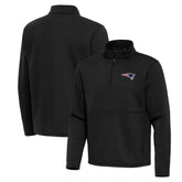 New England Patriots Antigua Twist Quarter-Zip Pullover Jacket - Black online