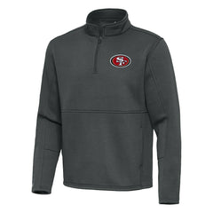 San Francisco 49ers Antigua Twist Quarter-Zip Pullover Jacket - Pewter cheap