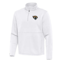 Jacksonville Jaguars Antigua Twist Quarter-Zip Pullover Jacket - White cheap