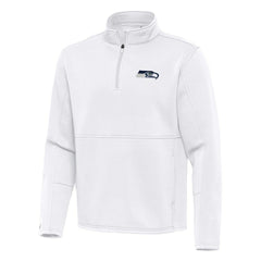 Seattle Seahawks Antigua Twist Quarter-Zip Pullover Jacket - White online