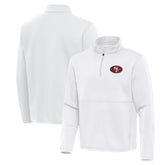 San Francisco 49ers Antigua Twist Quarter-Zip Pullover Jacket - White sale