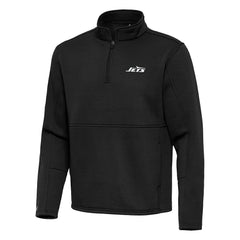 New York Jets Antigua Twist Quarter-Zip Pullover Jacket - Black online