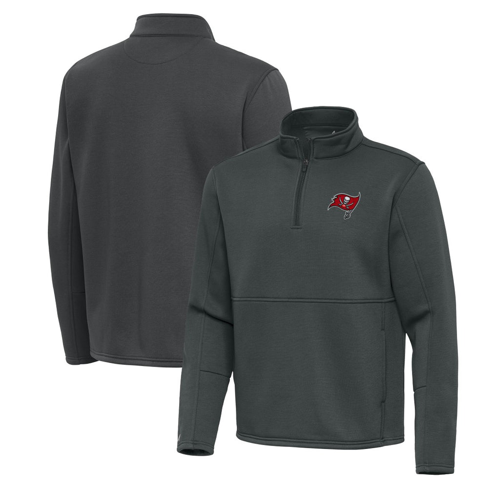 Tampa Bay Buccaneers Antigua Twist Quarter-Zip Pullover Jacket - Pewter on sale