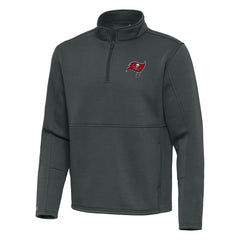 Tampa Bay Buccaneers Antigua Twist Quarter-Zip Pullover Jacket - Pewter on sale