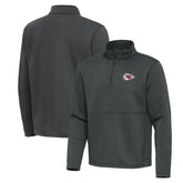 Kansas City Chiefs Antigua Twist Quarter-Zip Pullover Jacket - Pewter on sale
