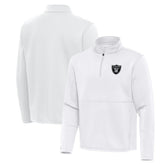 Las Vegas Raiders Antigua Twist Quarter-Zip Pullover Jacket - White discount