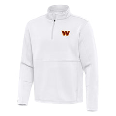 Washington Commanders Antigua Twist Quarter-Zip Pullover Jacket - White sale
