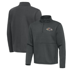 Baltimore Ravens Antigua Twist Quarter-Zip Pullover Jacket - Pewter for sale