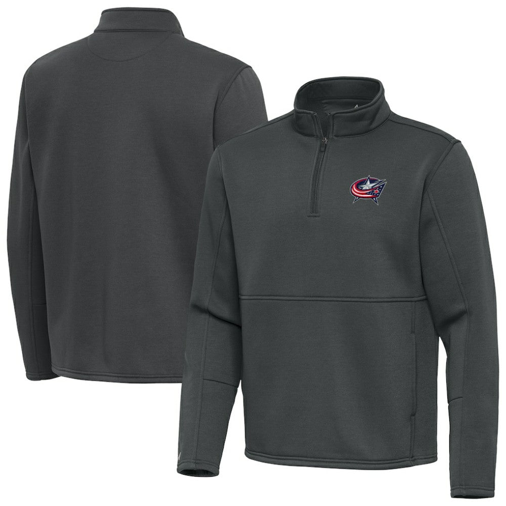 Columbus Blue Jackets Antigua Twist Quarter-Zip Pullover Jacket Silver